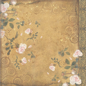 Stamperia - Pack of 4 Sheets Fabric - Klimt - 30cm x 30cm SBPLT01