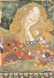 Stamperia - Klimt from the Beethoven Frieze - Decoupage Rice Paper A4 - DFSA4639