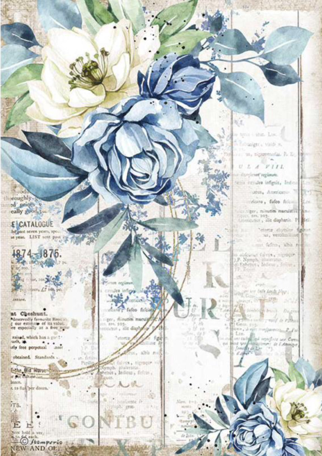 Stamperia - Romantic Sea Dream Blue Flower - Decoupage Rice Paper