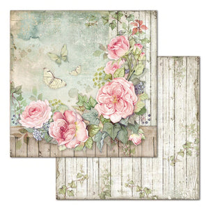 Stamperia Scrapbooking 12” x 12” Paper Pad - House of Roses - 10 Double Faced Sheets - SBBL66