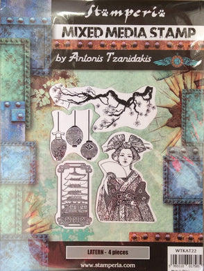 Stamperia Mixed Media Stamp Set by Antonis Tzanidakis - Latern WTKAT22 - 15cm x 20cm