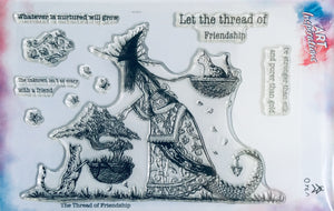 Art Inspirations with Oren - Monsters of Nowhere - A5 Stamp - Thread of Friendship - 10 Stamps