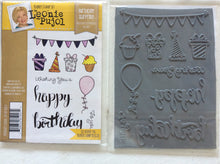 Crafters Companion Rubber Stamp Set Designed by Leonie Pujol A6 - Birthday Surprise