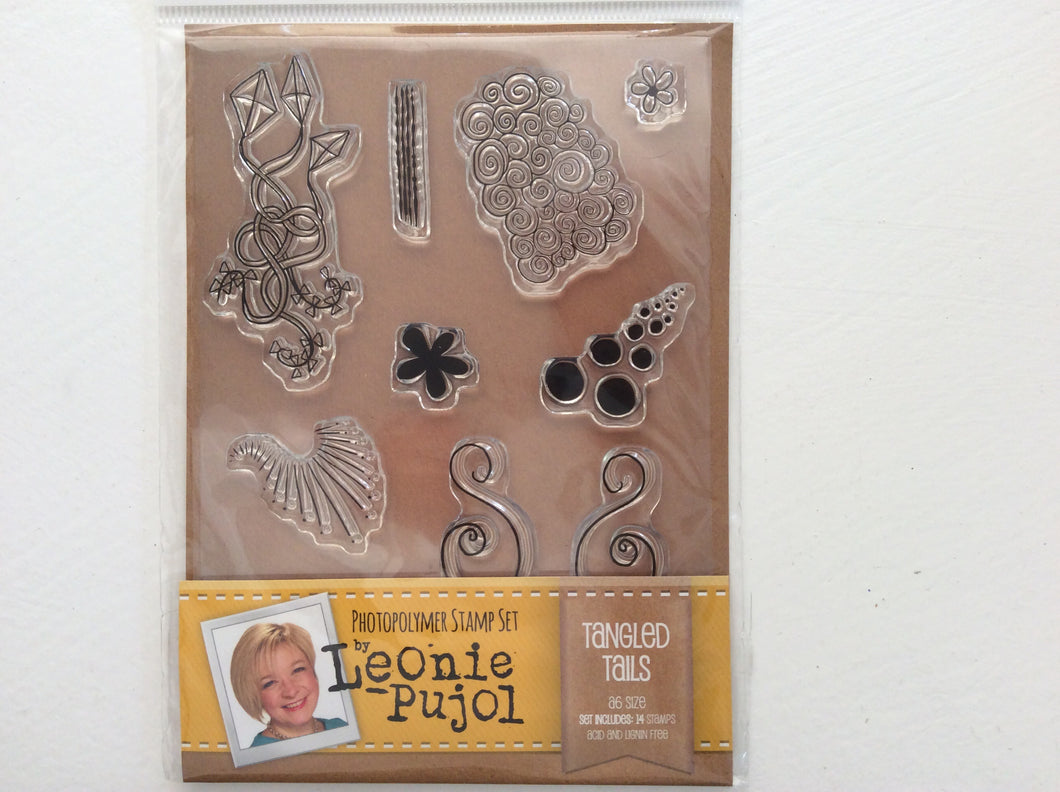 Crafters Companion Photopolymer Stamp Set Designed by Leonie Pujol A6 - Tangled Tails