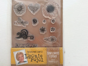 Crafters Companion Photopolymer Stamp Set Designed by Leonie Pujol A6 - Sunflowers Forever