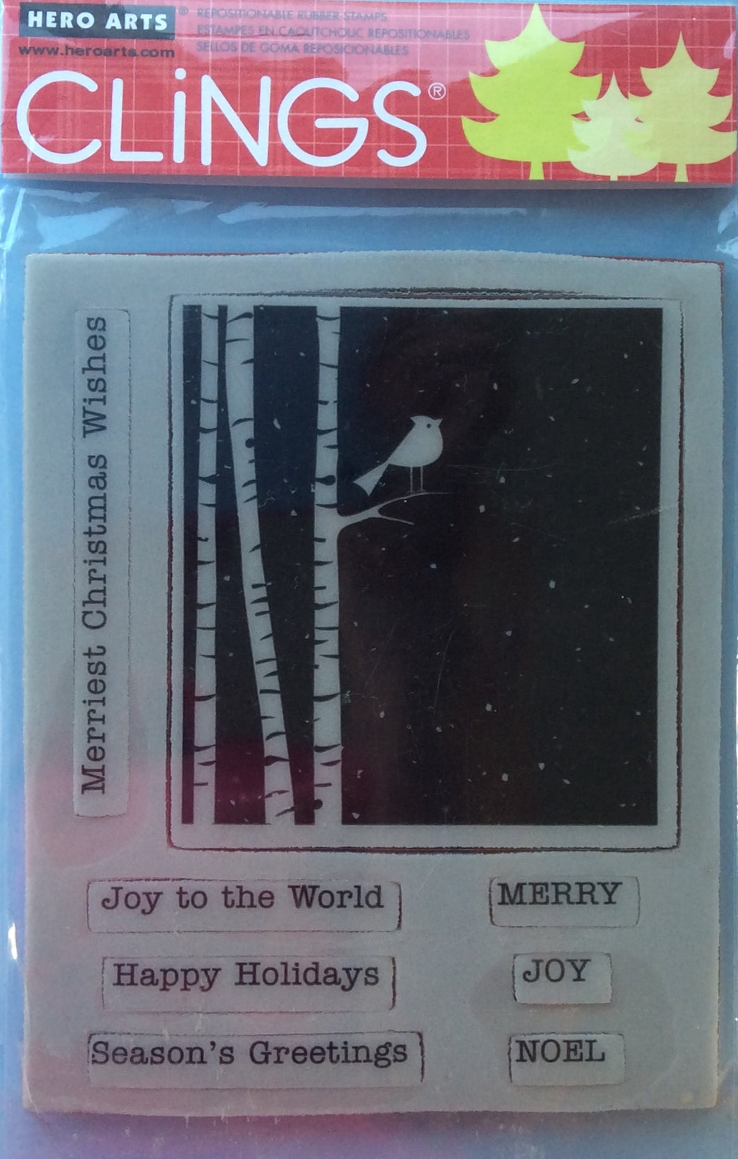 Hero Arts Clings Rubber Stamp - Merriest Christmas Wishes 12cm x 15cm