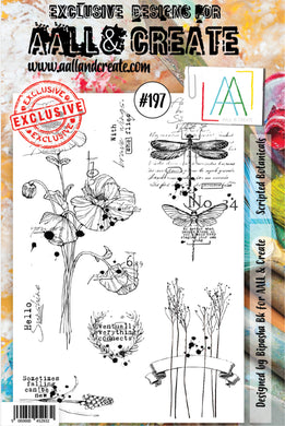AALL & Create - A5 Clear Stamp Set Designed by Bipasha Bk - Scripted Botanicals  #197