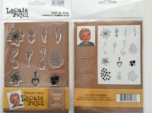 Crafters Companion Photopolymer Stamp Set Designed by Leonie Pujol A6 - Doodle Drops
