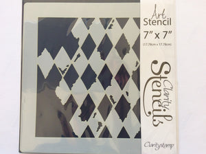 Clarity Art Stencils Harlequin -  7”x 7”