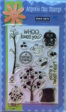 Hero Arts Polyclear Stamps - Whoo Loves You 4
